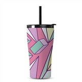 आधुनिक स्टेनलेस स्टील स्ट्रॉ के साथ टम्बलर अछूता